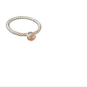 Touchstone Crystal November Stackable Birthstone Ring Size 8